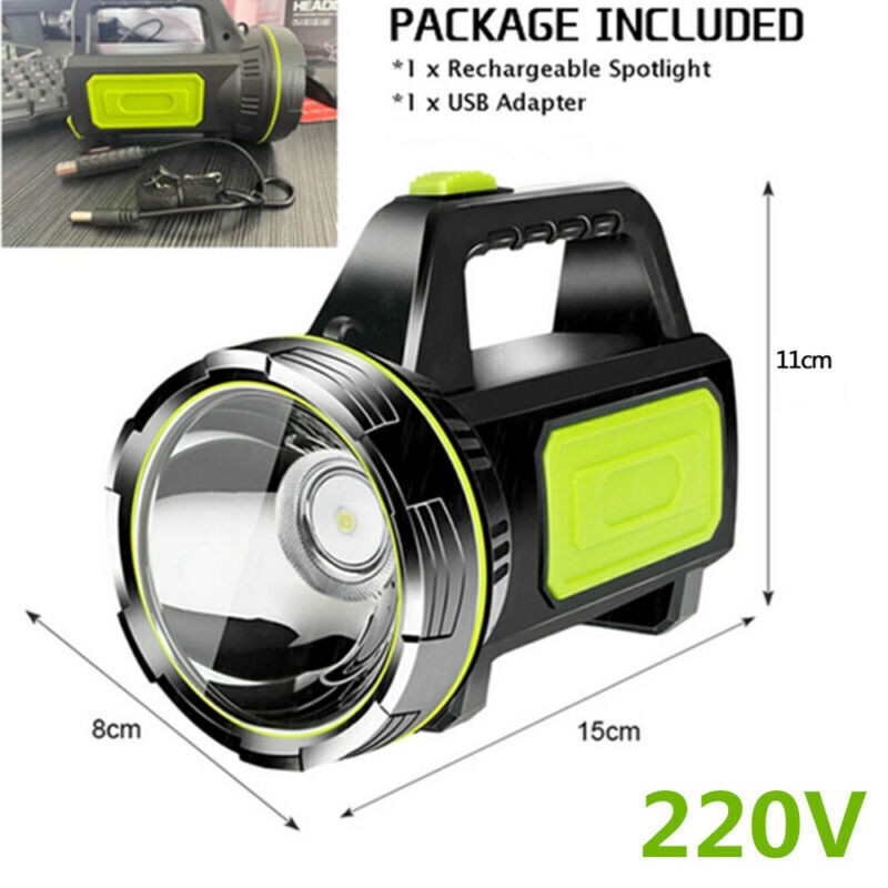 Rechargeable Handheld LED Flashlight Outdoor Super Bright Spotlight Flashlight