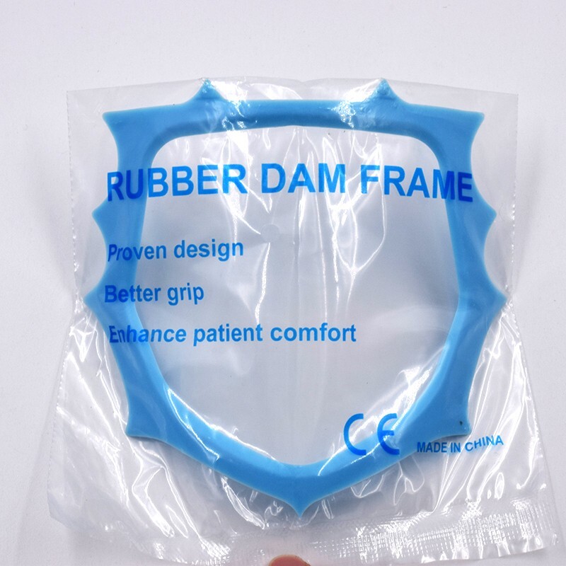 5 Pcs Dental Plastic Polypropylene Rubber Dam Sheet Frame Holder Brackets Blue