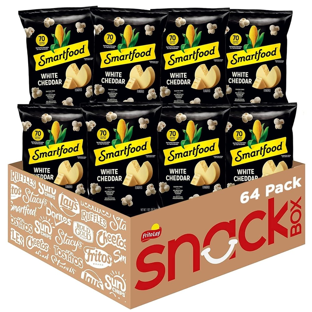 Portable Snacking: 64 White Cheddar Popcorn Bags=