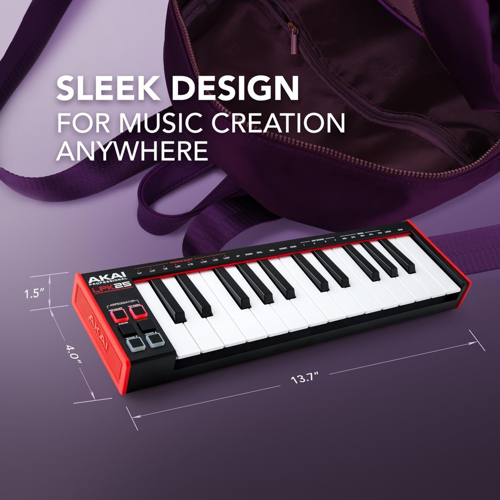 Akai Professional LPK25 - USB MIDI Keyboard Controller with 25 Responsive Syn...