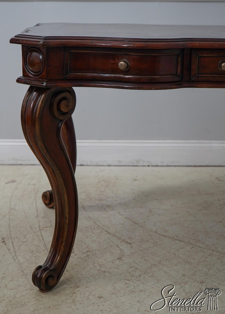 61635: HOOKER Leather Top Continental Style Desk