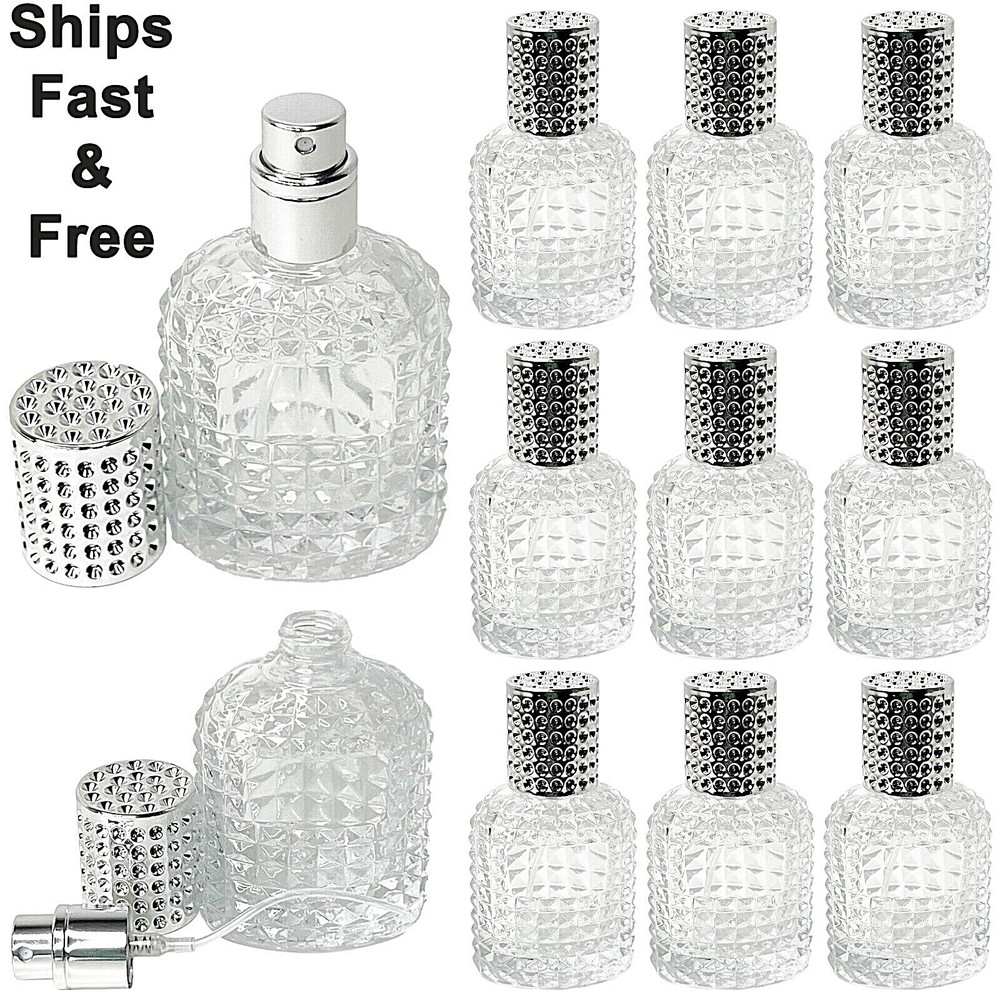 30ml 1oz empty perfume pineapple glass spray bottles silver atomizer lid