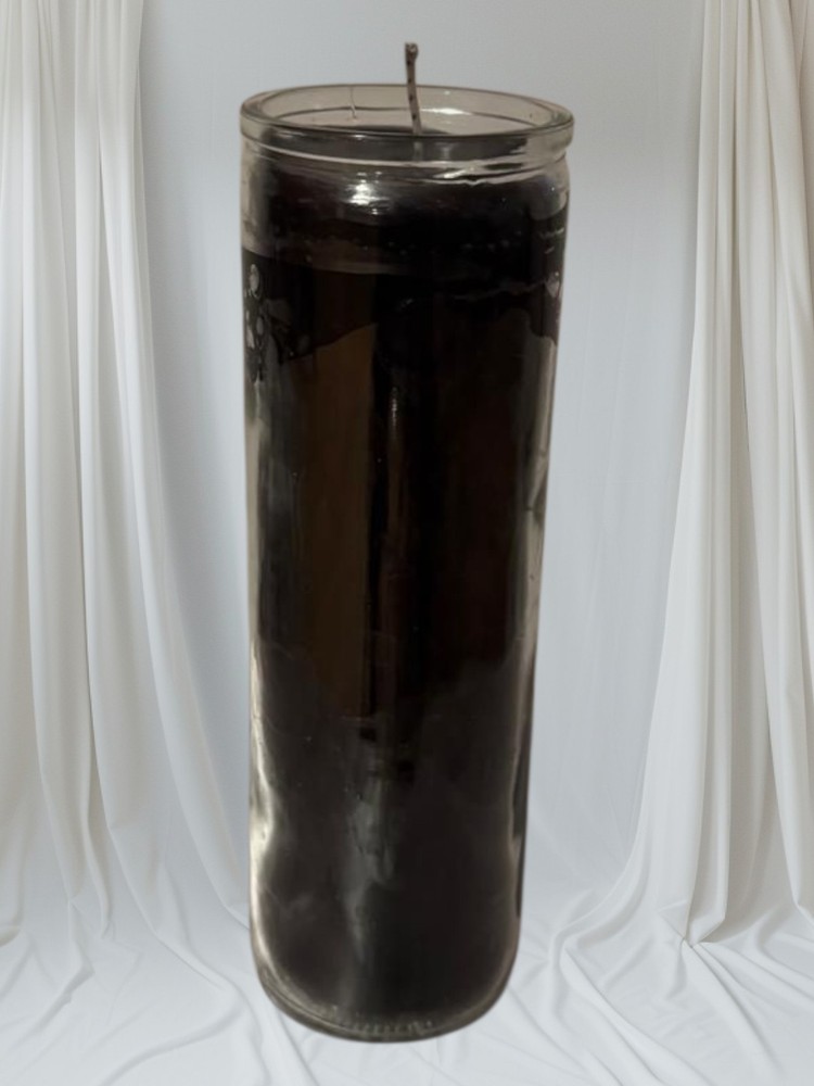 7 Day Plain Candle Black