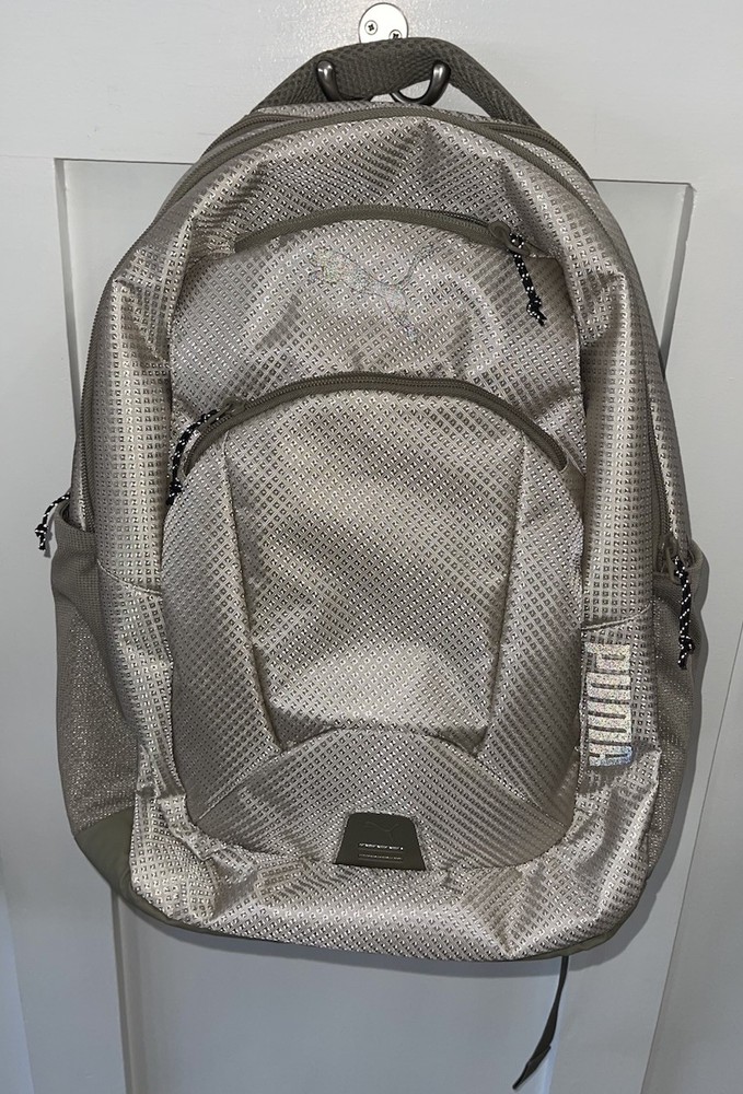 Puma Backpack Challenger 2 Tan Pockets Reflective Compression Straps School