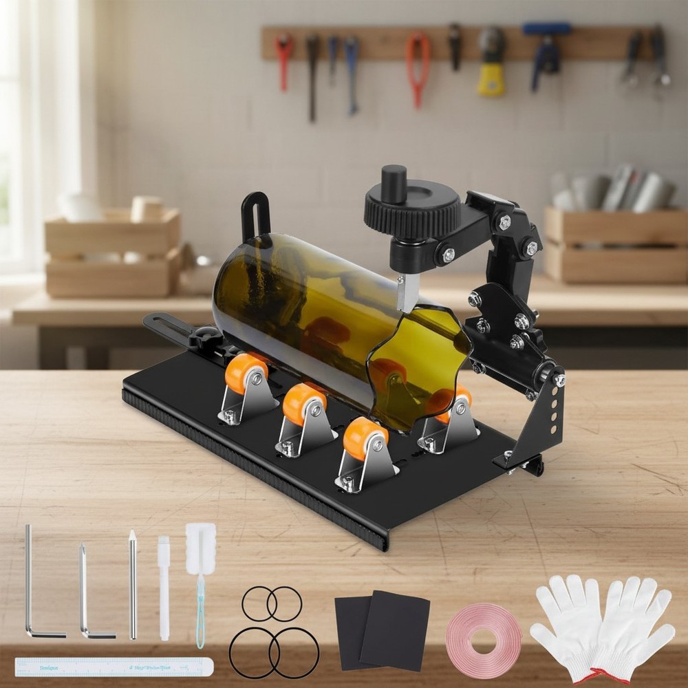 Adjustable Glass Bottle Cutter for Art Projects – Complete DIY Accessory Set