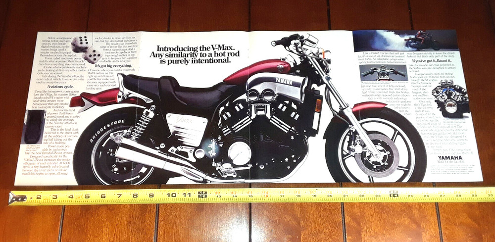 1985 YAMAHA VMAX ORIGINAL AD / POSTER