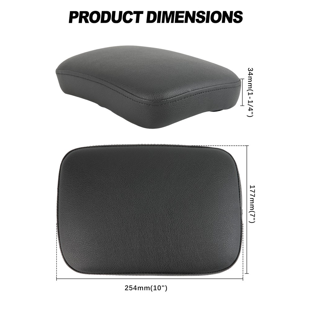 For Yamaha V Star 650 Rectangular Rear Passenger Pad Seat Pillion 8 Suction Cup