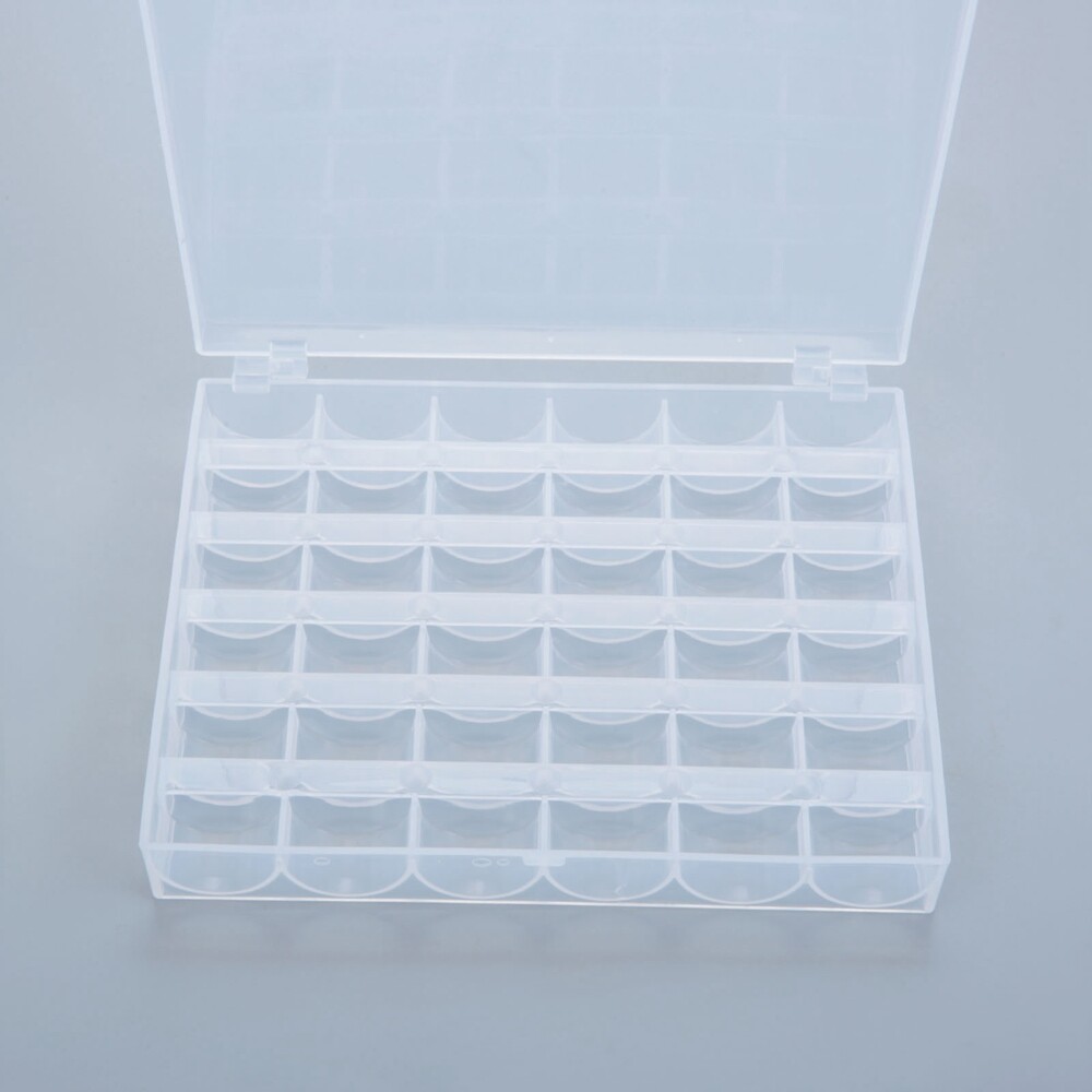 36 Grids Bobbin Case Plastic Storage Box Thread Organizer Holder Sewing Access