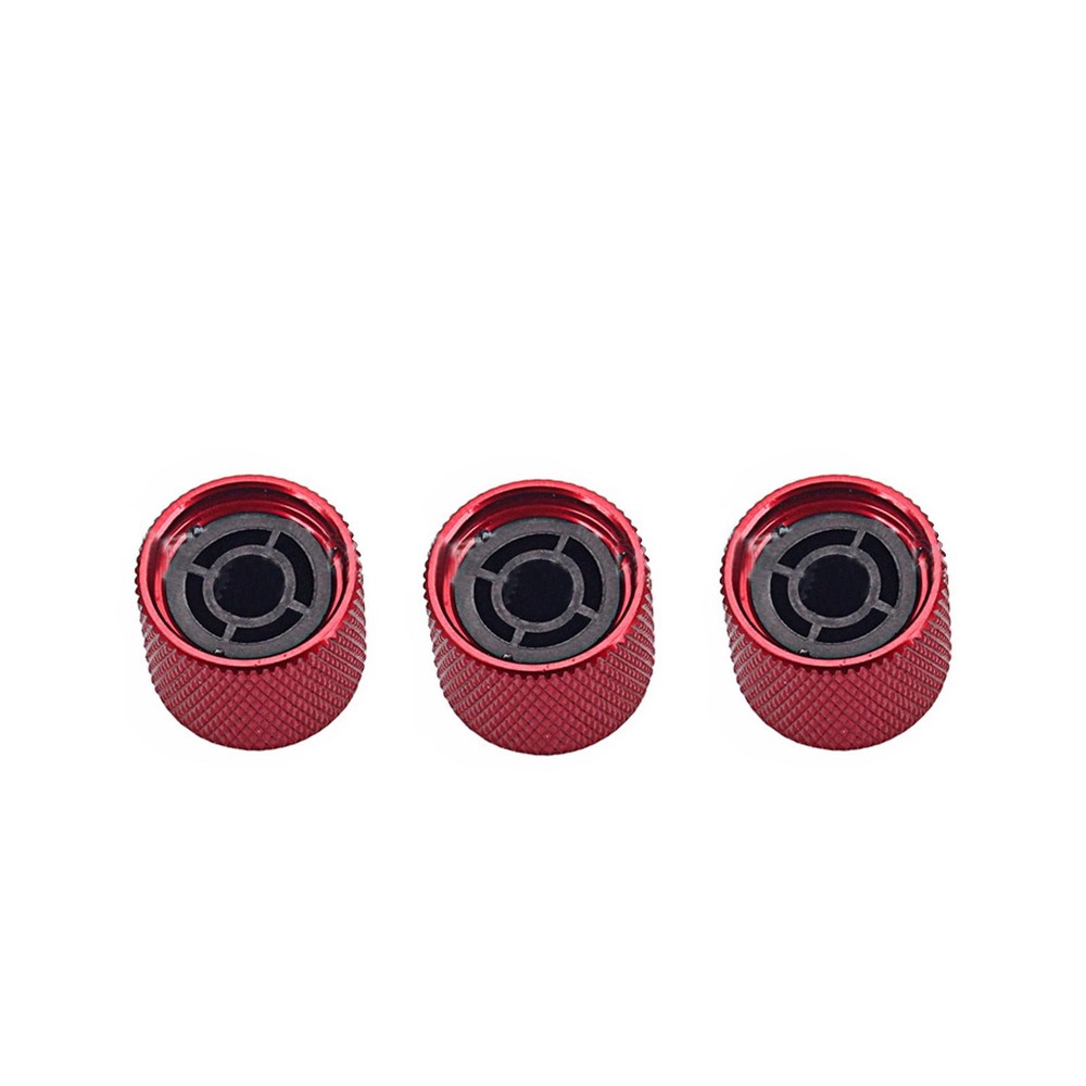 3pcs Electric Guitar Volume Tone Control Knobs Dome Metal Potentiometer Caps b