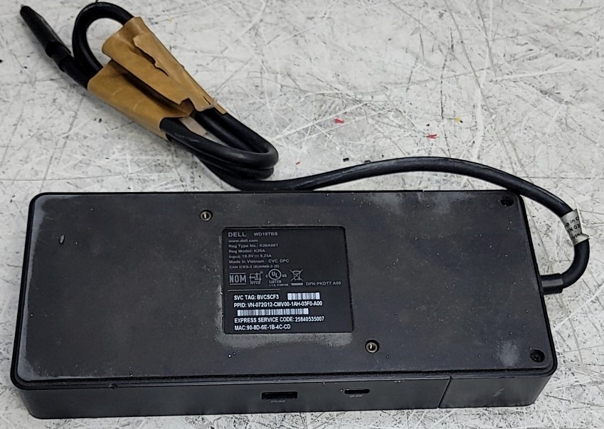 DELL K20A WD19TBS Port Replicator
