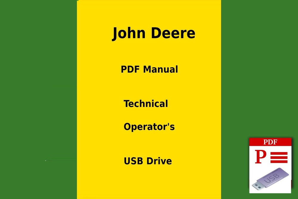 John Deere 3032E 3036E 3038E Compact Utility Tractor Technical & OP Manual USB
