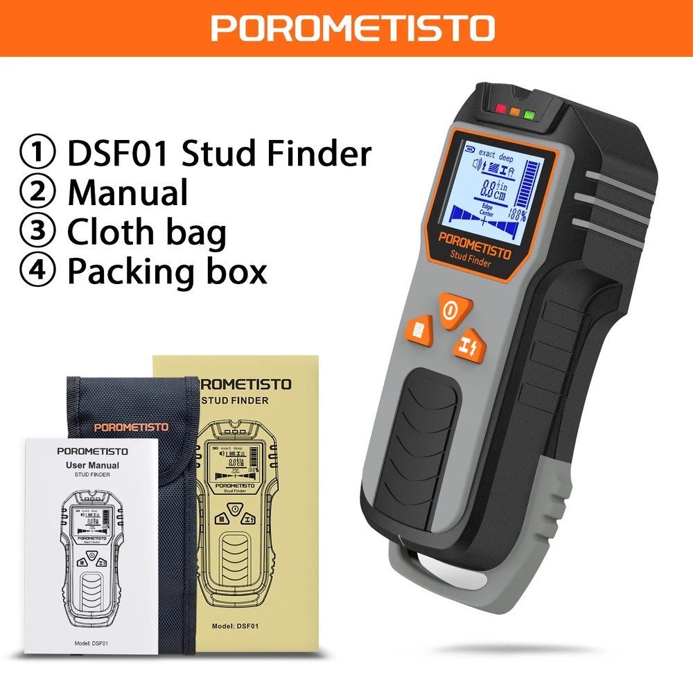6in1 Stud Finder Wall Scanner Detector Multifunction Wall Scanner AC Cable Wires