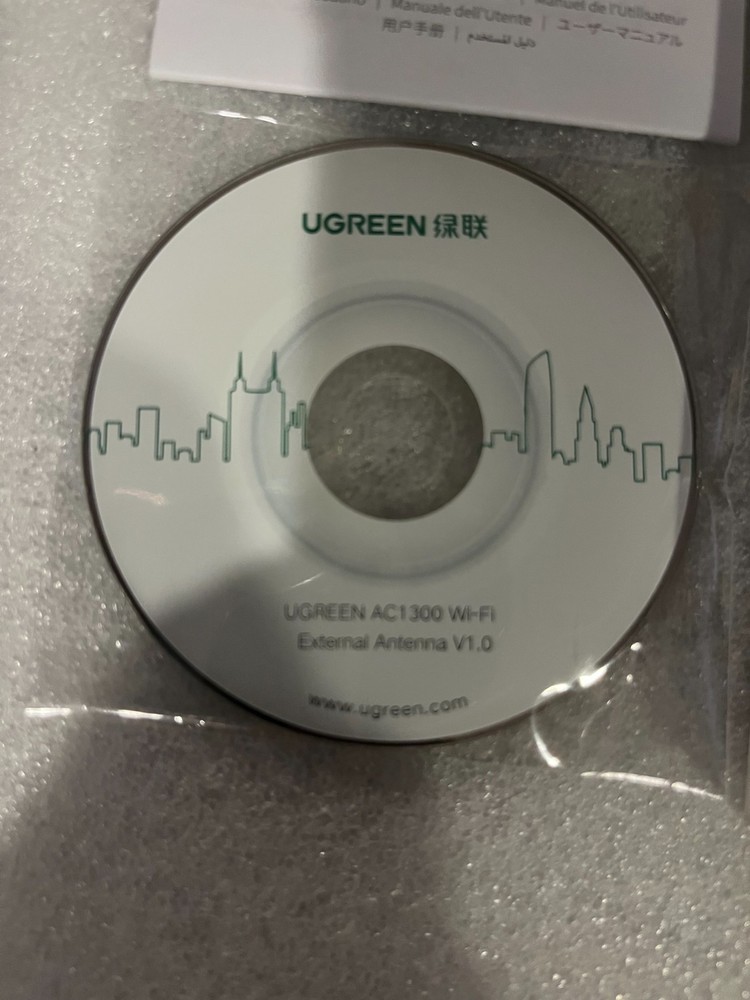UGreen AC1300 Wireless Adapter Box with CD-ROM and Original Inserts