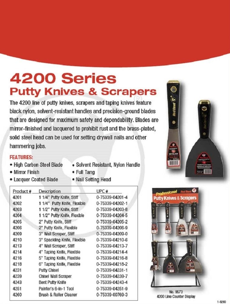 4203 1.5" Stiff Putty Knife