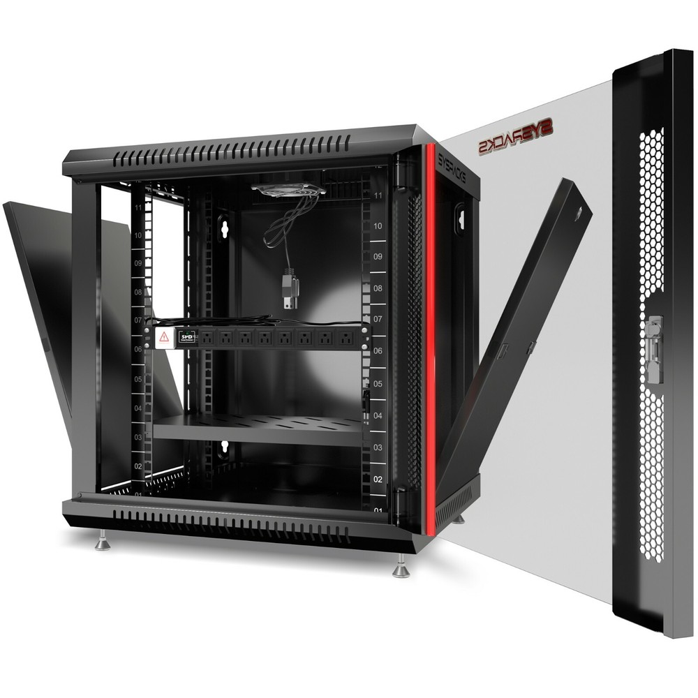 12U 18" Deep Wall Mount IT Network Server Rack Cabinet Enclosure FREE ACCESSORY