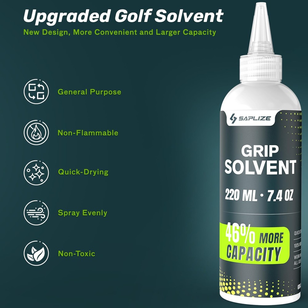 SAPLIZE Golf Grip Value Kit – 7.4oz Solvent 15 Grip Tapes Hook Blade & Rubber...