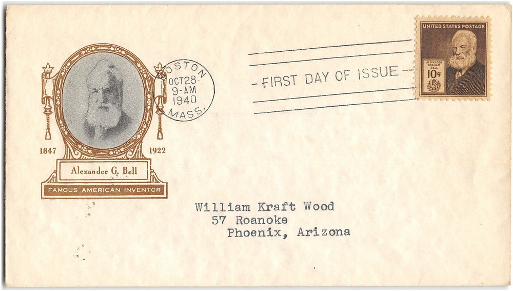 US #893 First Day Cover (FDC), 1940