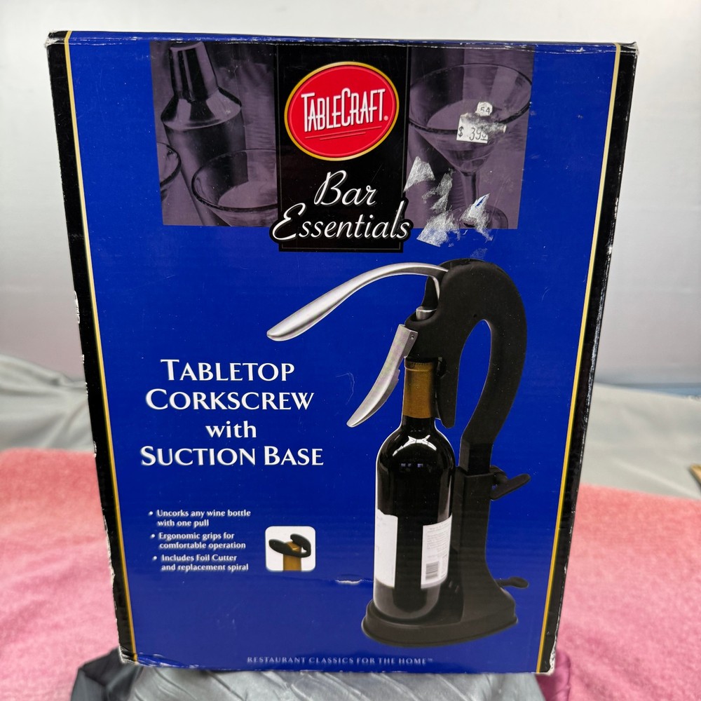 TableCraft Tabletop Corkscrew w/ Suction Base – Open Box Unused
