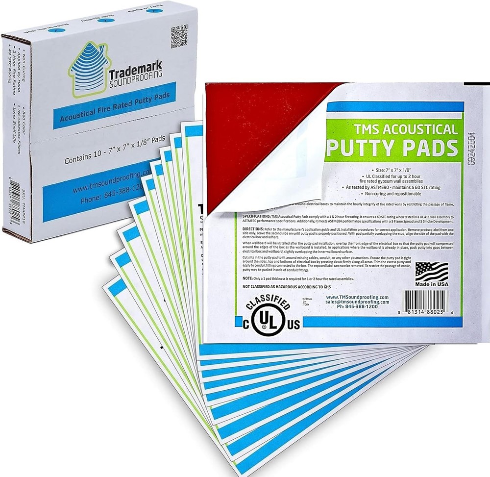 Acoustical Putty Pads - Moldable Soundproofing Pad - Fire Stop for...