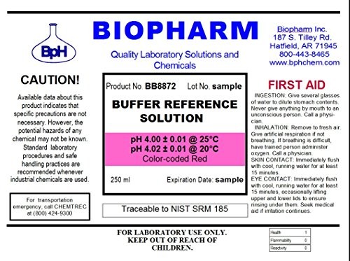 pH Buffer Calibration Solution 3-Pack: pH 4.00 Buffer, pH 7.00 Buffer, and