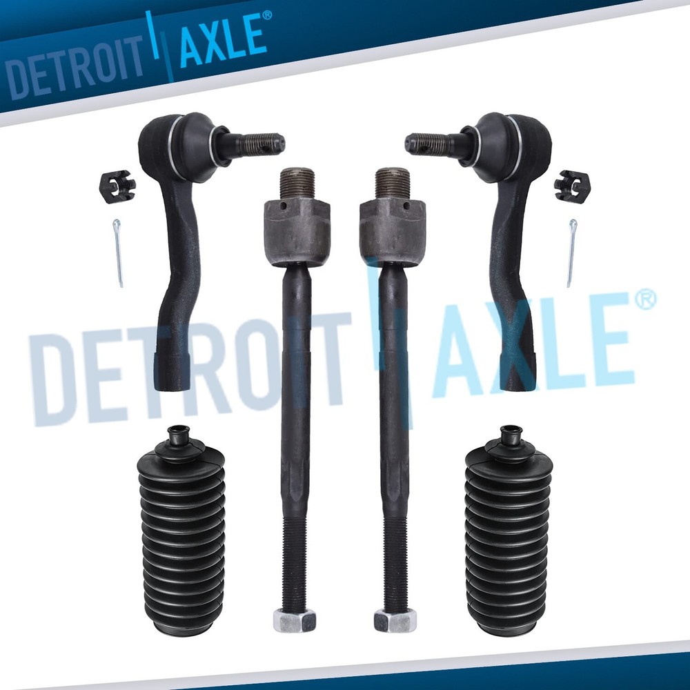 Front Inner Outer Tie Rod End & Boot Set for 2003 2004 2005 2006 2007 2008 FX35
