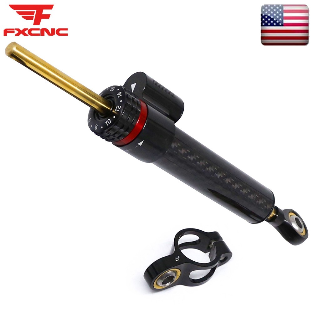 Carbon Fiber Universal Steering Damper Linear Stabilizer Reversed Adjustable