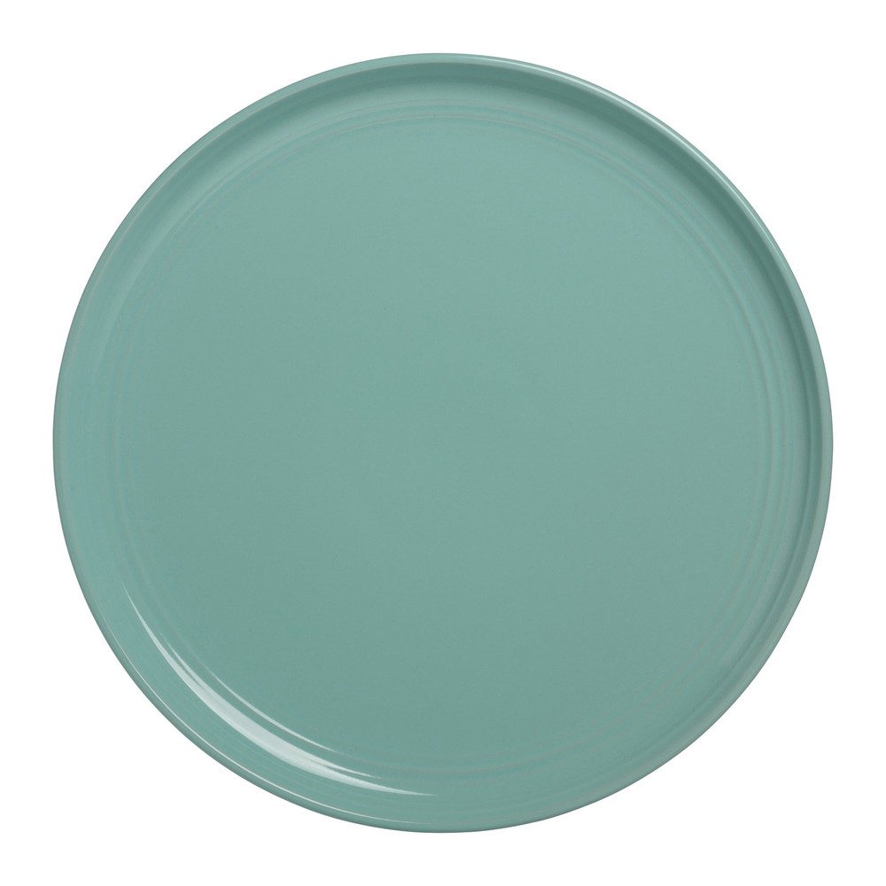 Double Line 16 Piece Stoneware Dinnerware Set Kitchen Dish Dinner Plates Seafoam