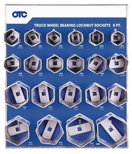 OTC Tools 9850A 21 Piece 6 Point Locknut Socket Display Board