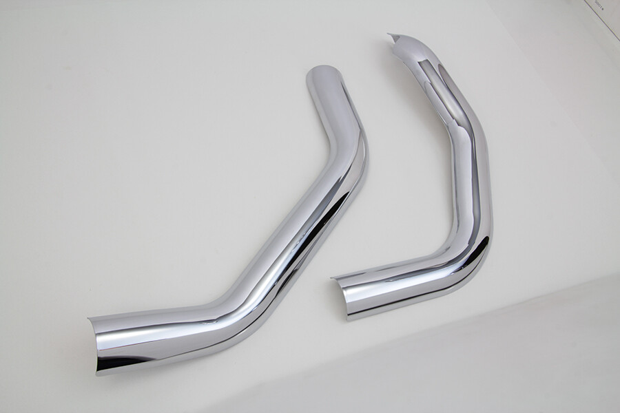 Plain Heat Shield Set Chrome fits Harley Davidson