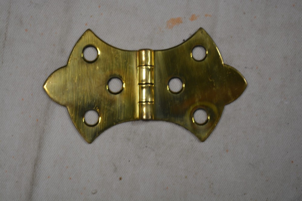 NOS Vintage Decorative Solid Brass Hinge 1"