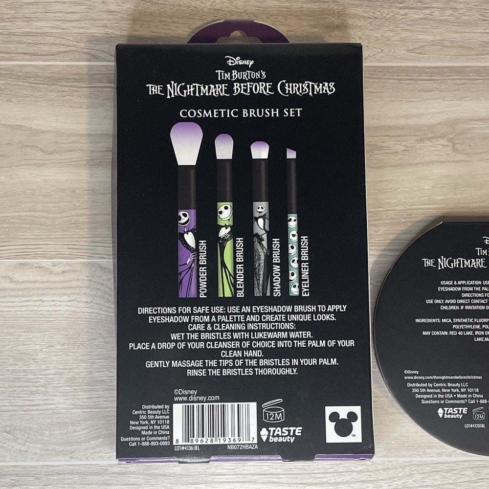 Nightmare Before Christmas Makeup Three Piece Set New In Packaging
