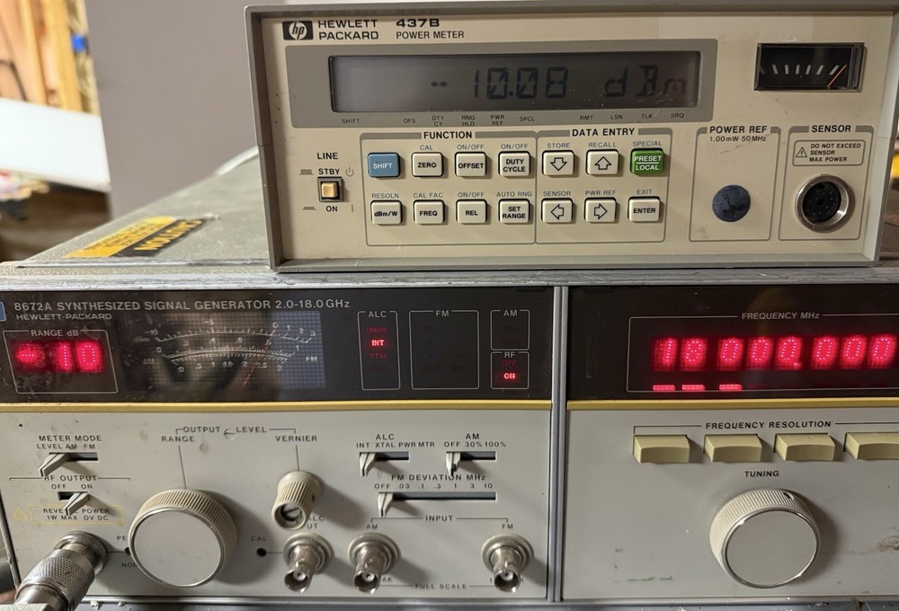 HP / Agilent 437B OPT.3 RF Power Meter Tested