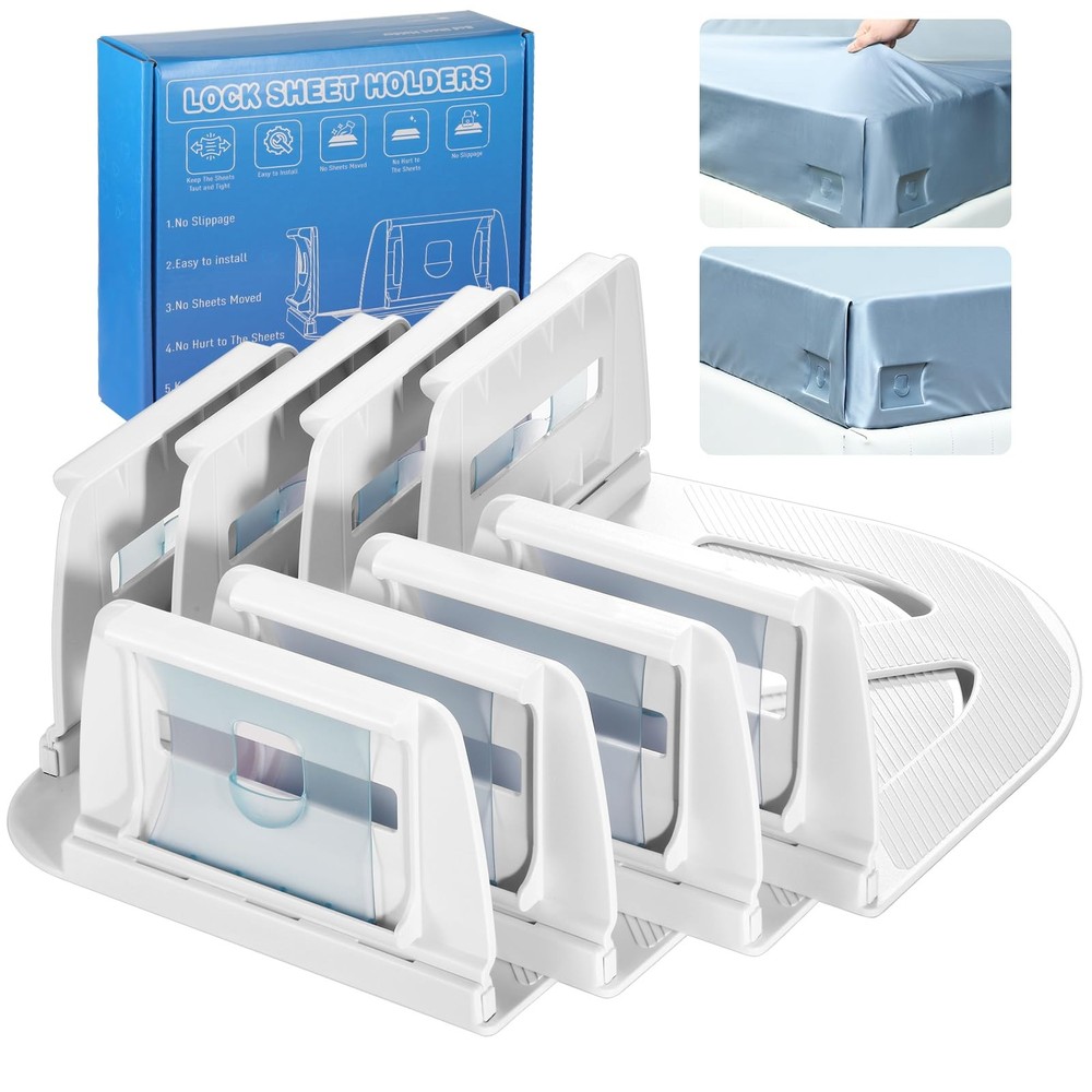 Holders, Bed Holders for Corners, Fitted Holder Keep Sheets Firm & Tight, 4Pc...