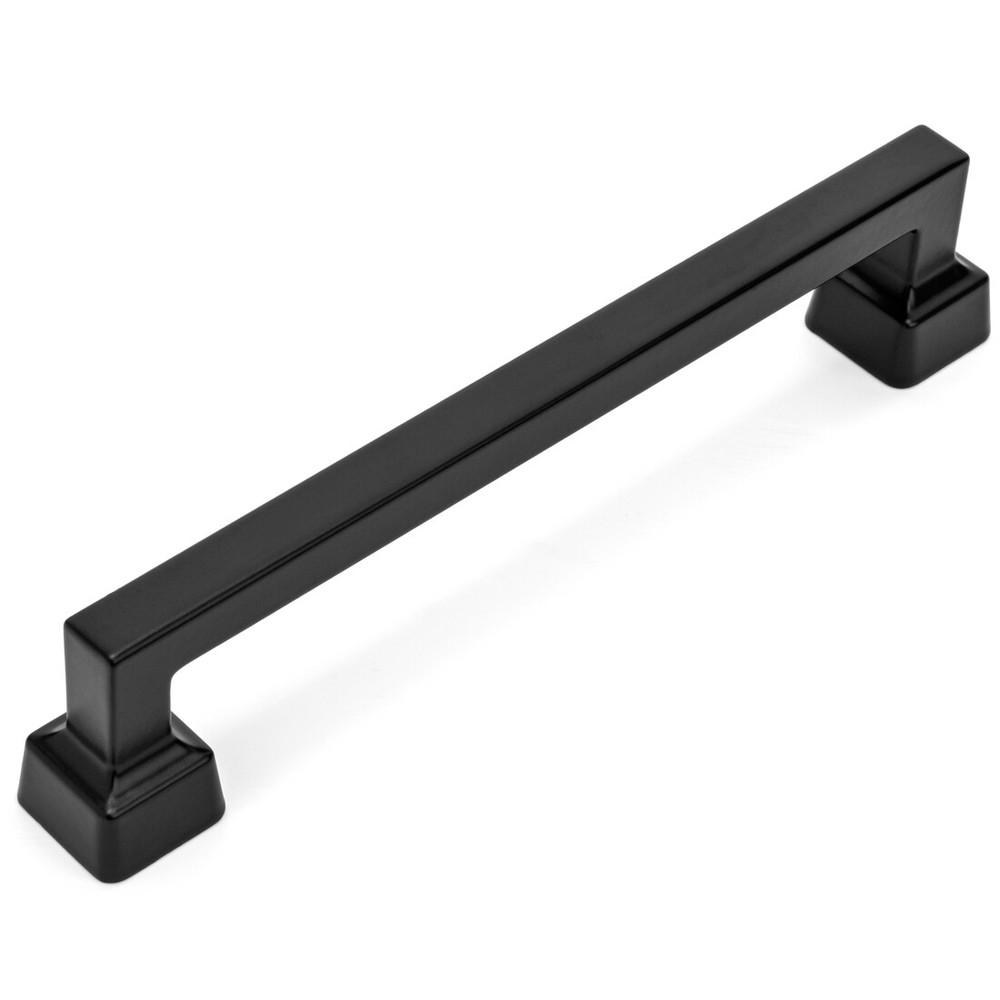Cosmas Cabinet Hardware Flat / Matte Black Contemporary Pulls #1481-128FB