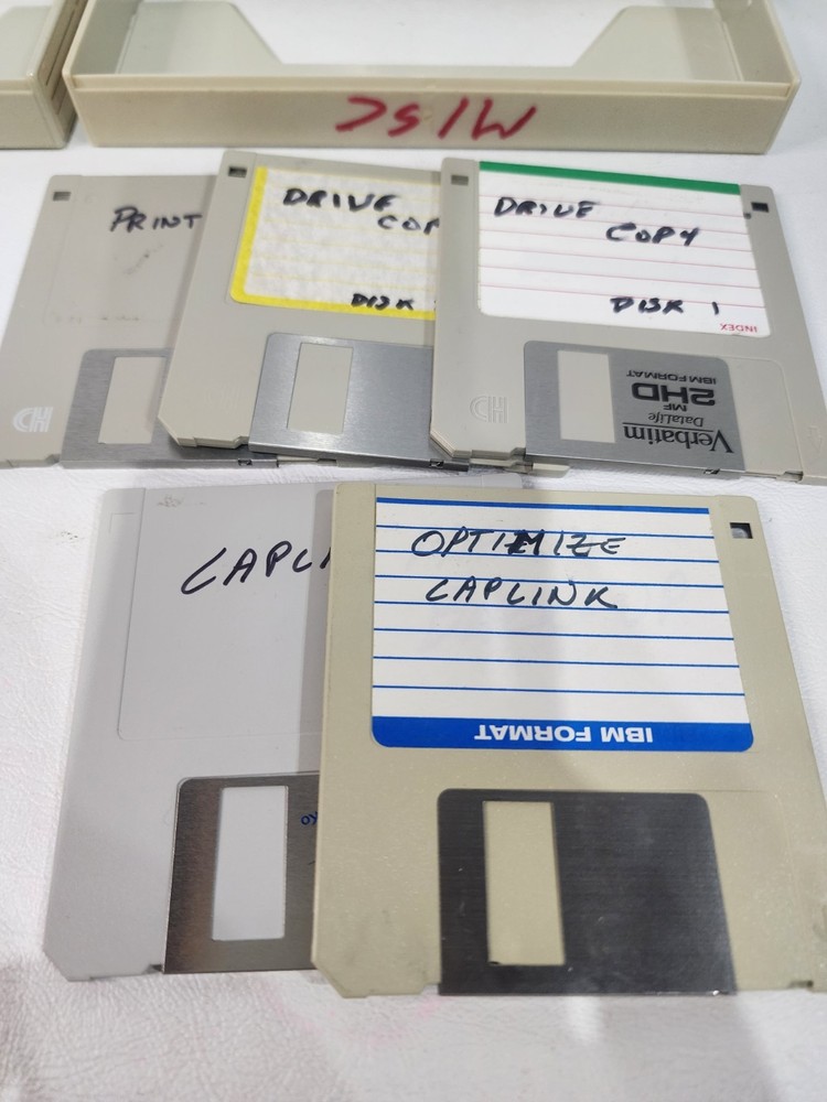 2 Computermate Floppy Disk Cases & 10 Misc 3.5 Floppy Disks