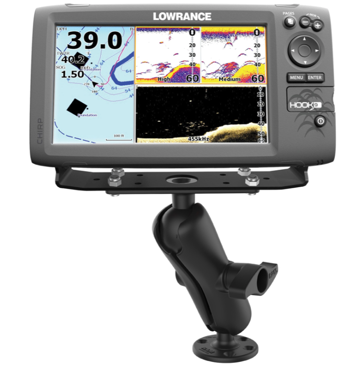 RAM-D-115 RAM Mounts Large D-Size Marine Electronics Mount (SEE SPECS & LIST)
