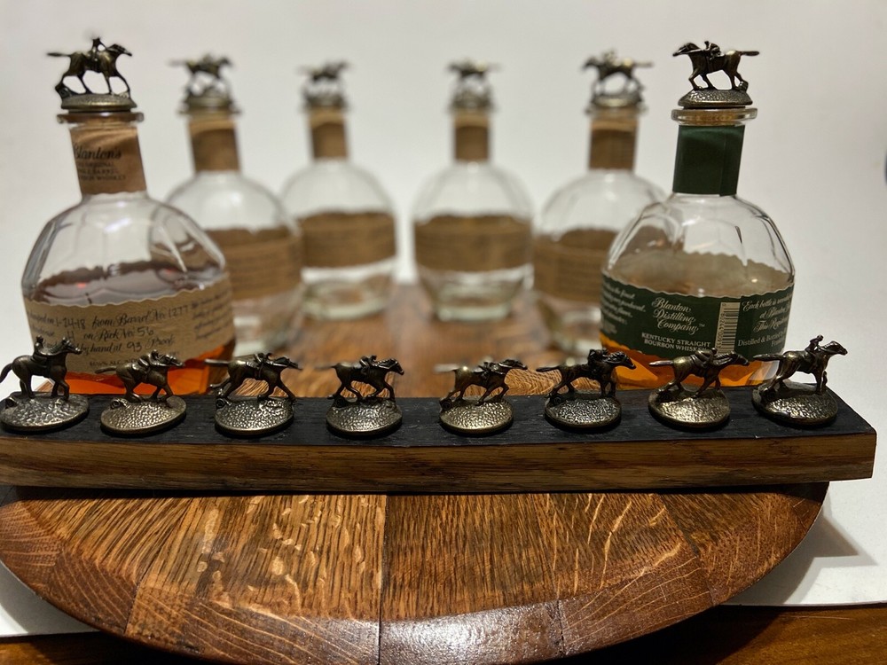 Blanton's Bourbon Cork Stopper Display Rustic Barrel Stave, Blantons Whiskey