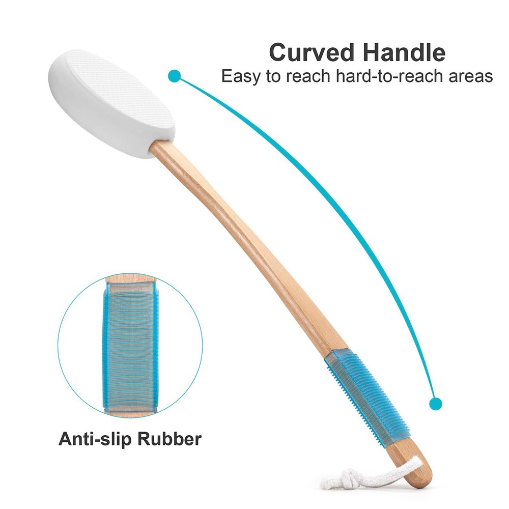Wooden Handle Lotion Applicator For Smooth Body Coverage