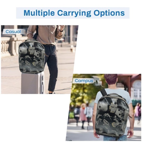 Marvel Iron Man Canvas Backpack Legend Range –Metallic tone grey & Black