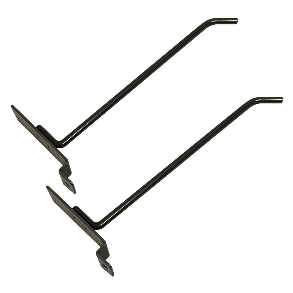 8" Raw Steel Slatwall Panel Hooks Display Hooks,Single Rod Hooks - Pack 2