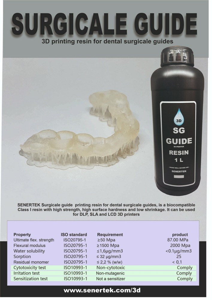 DLP SLA LCD 3d printer surgicale guide resin for 3d printers..