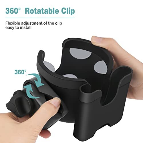 Stroller Cup Holder with Phone Holder, Universal Bottle Holder
