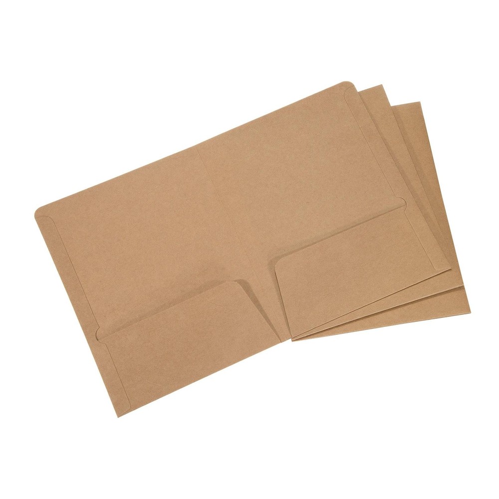 3pcs File Folders A5 Document Organizer Holder Filing Envelopes Jacket, Brown
