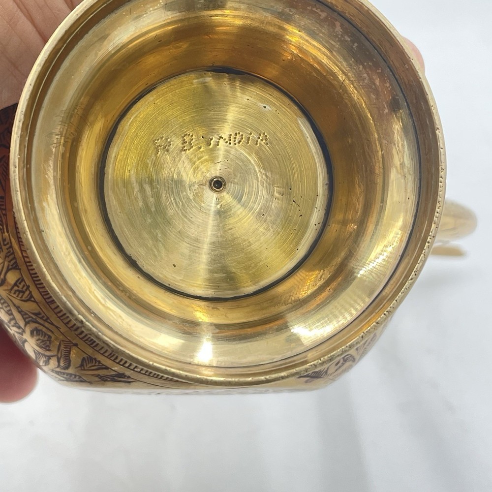 Etched Brass Ewer & Vase India