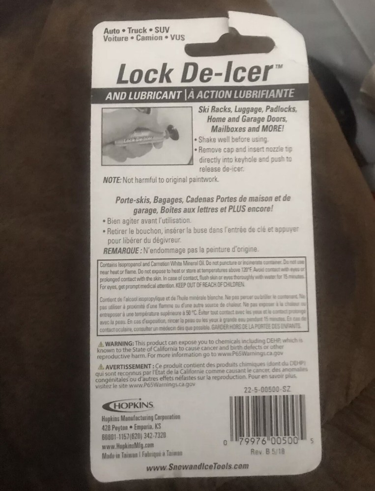 3 Pack Lock De-Icer & Lubricant, 18.5mL - Deicer