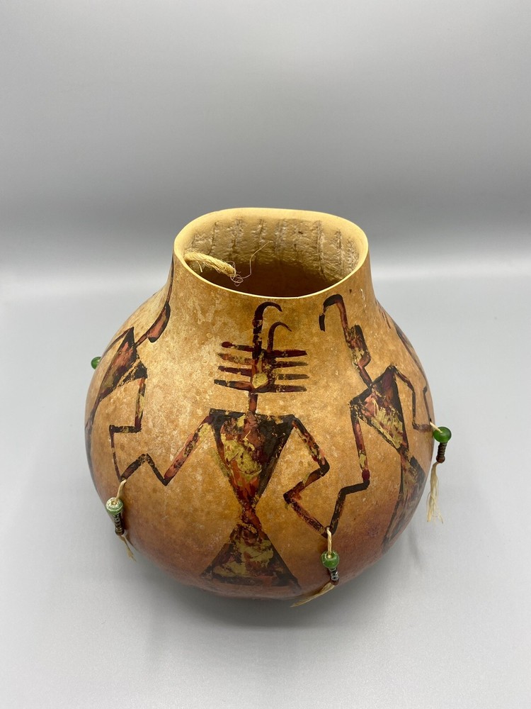 HAND PAINTED GOURD SIGNED GUSMAN 1996