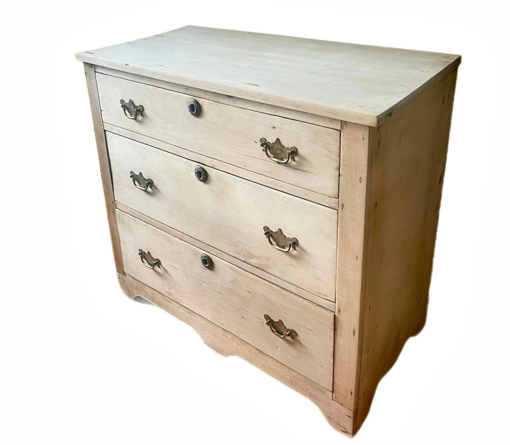 18th C. Swedish Gustavian Scrubbed Birch Commode