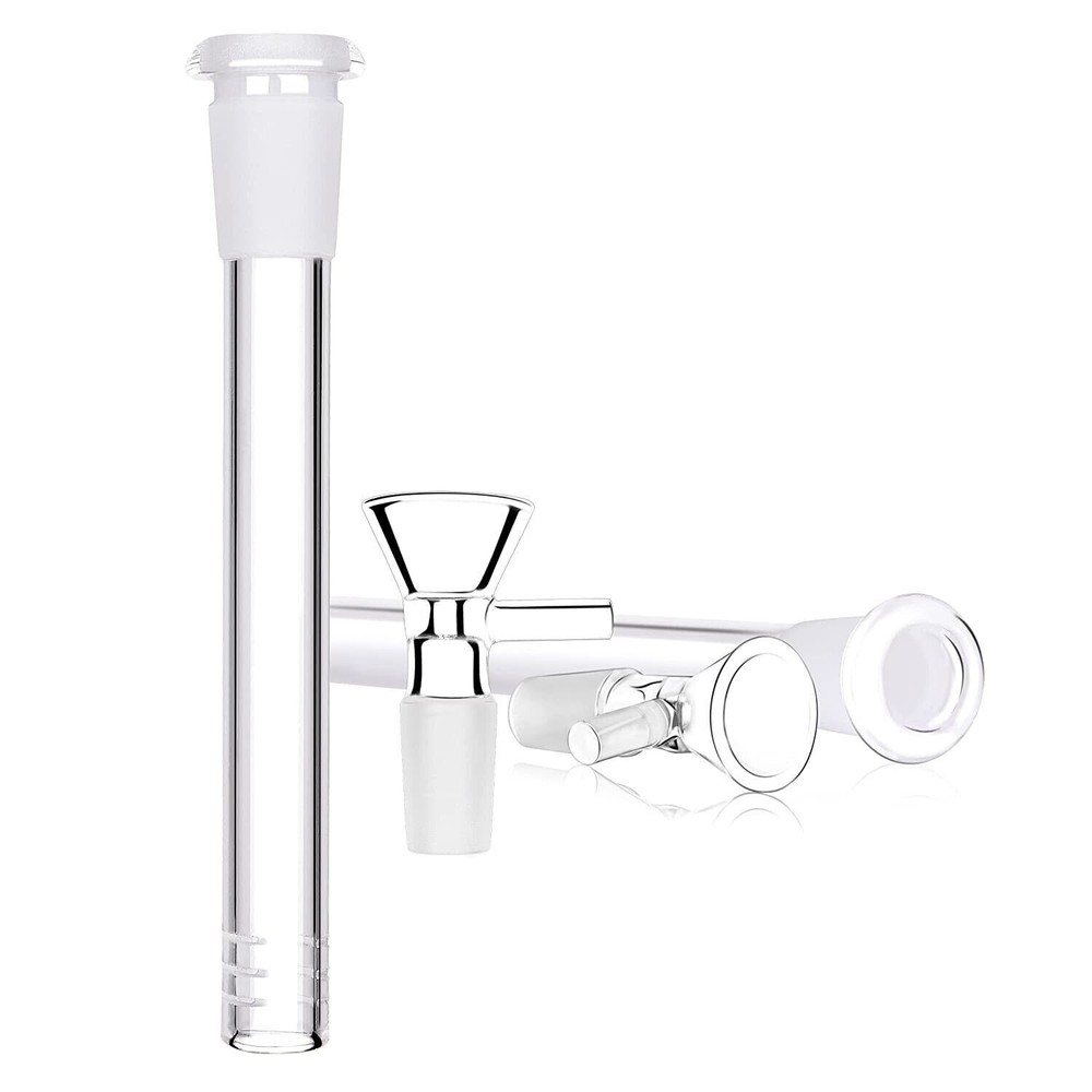 3PC 4.7 ''Glass Hookah Adapter Down Stem +3PC 14mm Bowl