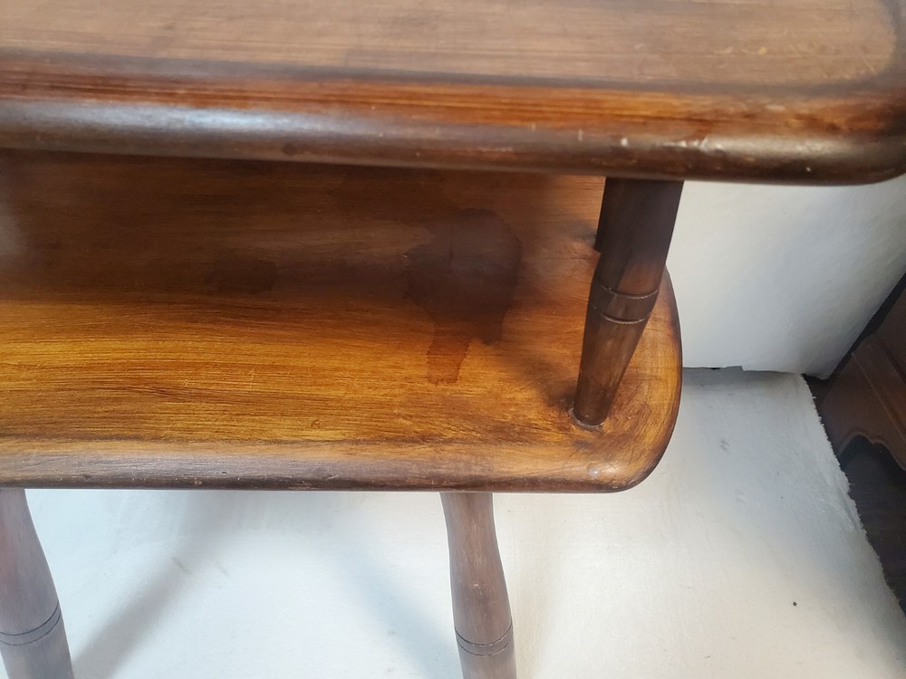 Vintage American Maple 2 Tier Accent Side Table
