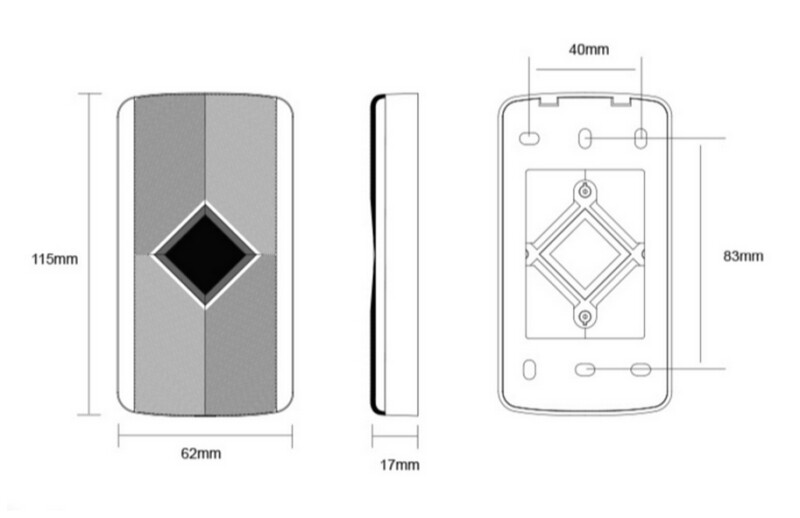 Infrared Sensing Household Self Reset Access Control Switch Exit Button